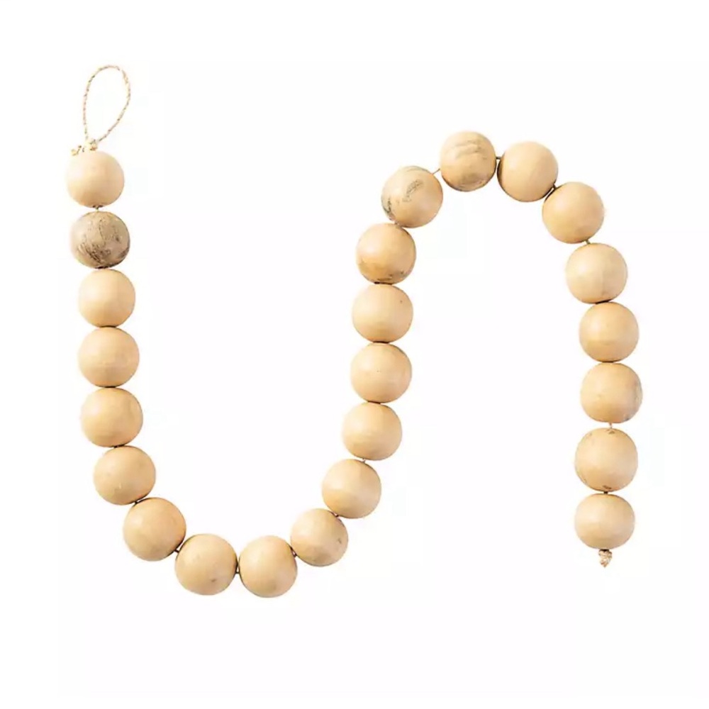 Wood Bead Decorative Garland Strand Rope - Home
